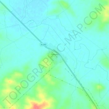 Mapa topográfico Tahivilla, altitude, relevo