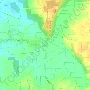 Mapa topográfico La Mahaudière, altitude, relevo