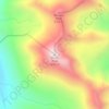 Mapa topográfico Huron Peak, altitude, relevo
