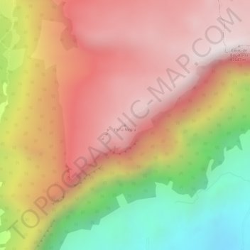 Mapa topográfico Peña Negra, altitude, relevo