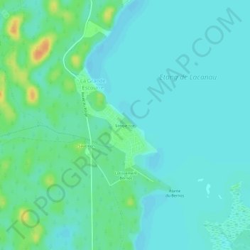 Mapa topográfico Longarisse, altitude, relevo