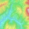 Mapa topográfico Ascensione, altitude, relevo