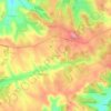 Mapa topográfico Mourgues, altitude, relevo