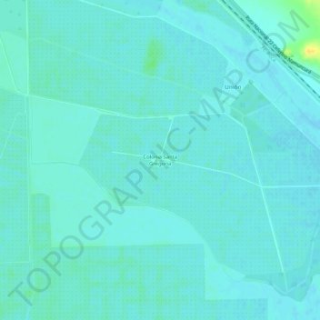 Mapa topográfico Colonia Santa Gregoria, altitude, relevo