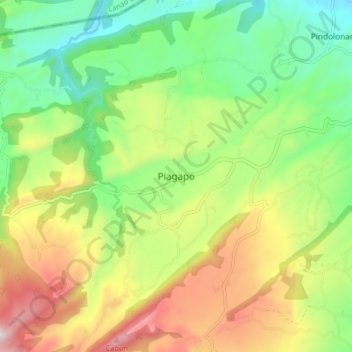 Mapa topográfico Piagapo, altitude, relevo