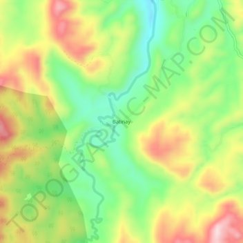 Mapa topográfico Batinay, altitude, relevo