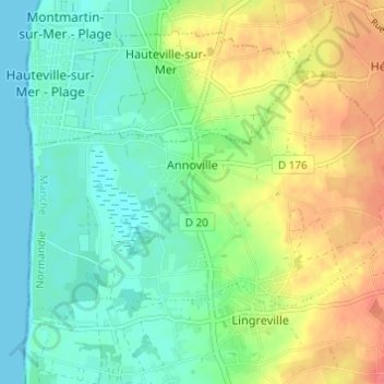 Mapa topográfico La Croix, altitude, relevo