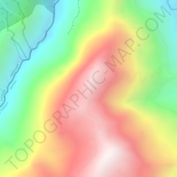 Mapa topográfico El Dorado, altitude, relevo