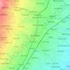 Mapa topográfico Delanggu, altitude, relevo