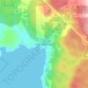 Mapa topográfico Halfmoon Bay, altitude, relevo