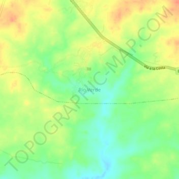 Mapa topográfico Río Verde, altitude, relevo
