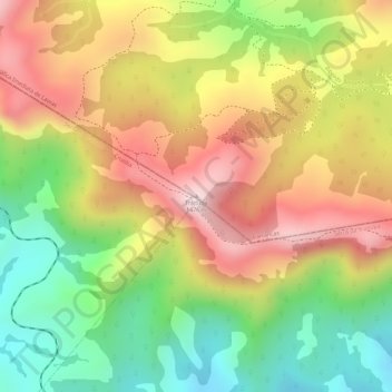 Mapa topográfico Traituba, altitude, relevo