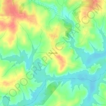 Mapa topográfico Peeksville, altitude, relevo
