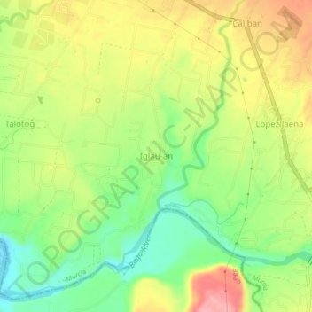 Mapa topográfico Iglau-an, altitude, relevo