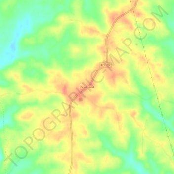 Mapa topográfico Scottland, altitude, relevo