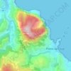 Mapa topográfico Porto da Cruz, altitude, relevo