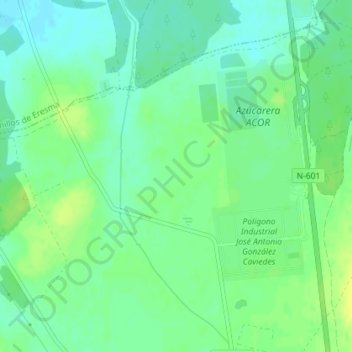 Mapa topográfico El Mesegar, altitude, relevo