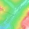 Mapa topográfico La Poudre Pass, altitude, relevo