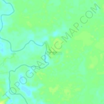 Mapa topográfico Tomage, altitude, relevo