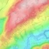 Mapa topográfico Cernembert, altitude, relevo