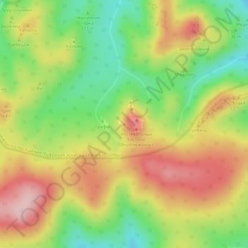 Mapa topográfico The She-Bear, altitude, relevo