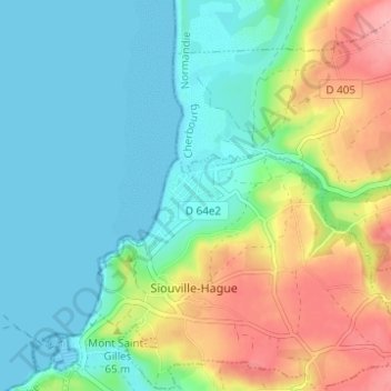 Mapa topográfico Clairefontaine, altitude, relevo