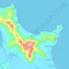 Mapa topográfico Ogpao, altitude, relevo