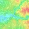 Mapa topográfico La Roseraie, altitude, relevo