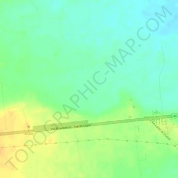 Mapa topográfico Pompeya, altitude, relevo