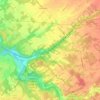 Mapa topográfico Hills, altitude, relevo