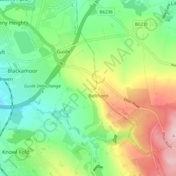 Mapa topográfico Rann, altitude, relevo