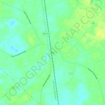 Mapa topográfico Clyo, altitude, relevo