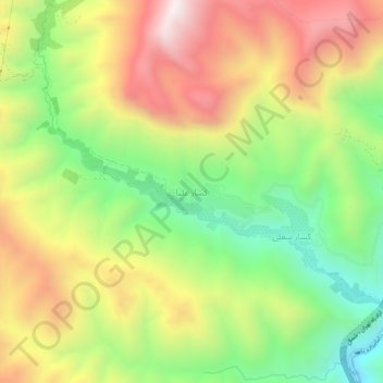 Mapa topográfico Keshar-e Olya, altitude, relevo