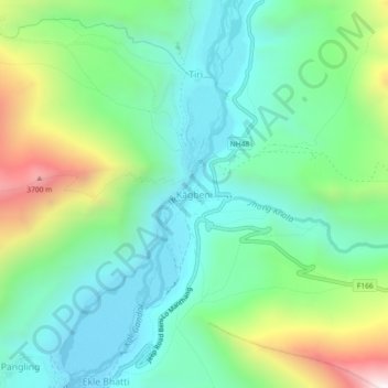 Mapa topográfico Kāgbeni, altitude, relevo