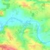Mapa topográfico La Guesdonnière, altitude, relevo