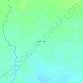 Mapa topográfico Campo Azul, altitude, relevo