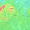 Mapa topográfico Yaounde, altitude, relevo