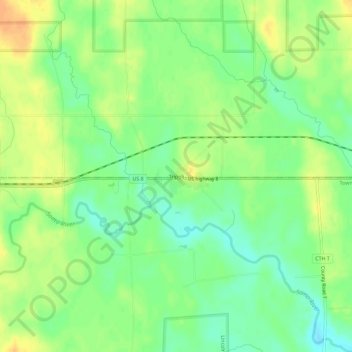Mapa topográfico Tripoli, altitude, relevo