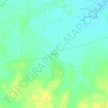 Mapa topográfico Amis, altitude, relevo