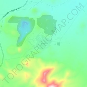 Mapa topográfico La Perla, altitude, relevo