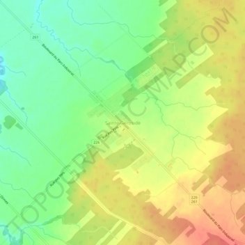 Mapa topográfico Sainte-Gertrude, altitude, relevo