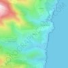 Mapa topográfico Partine, altitude, relevo