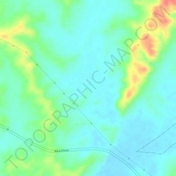 Mapa topográfico San Francisco, altitude, relevo