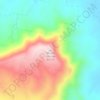 Mapa topográfico Mount George, altitude, relevo