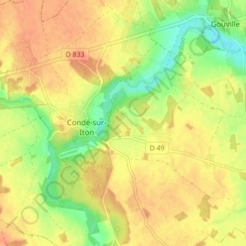 Mapa topográfico All des Artisans, altitude, relevo