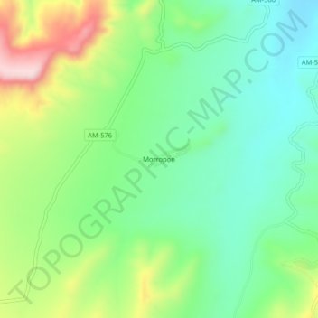 Mapa topográfico Morropon, altitude, relevo