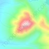 Mapa topográfico Antsiferova, altitude, relevo