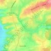 Mapa topográfico Durécu, altitude, relevo