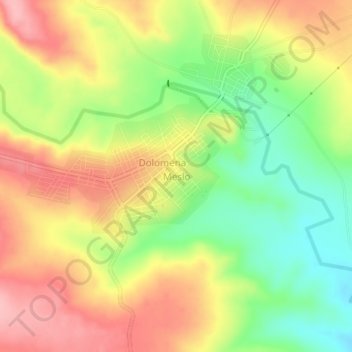 Mapa topográfico Meslo, altitude, relevo