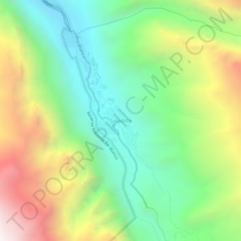 Mapa topográfico Saladillo, altitude, relevo